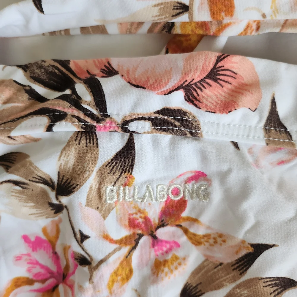 Billabong Floral Bikini in White and Pink